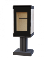 Печь-камин Астов Куб ПК 4581 с каменными панелями