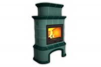 Камин КимрПечь Прованс с дровником пристенный двухъярусный Волна