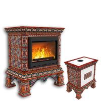 КимрПечь Изразцовая печь Кострома центральный Сентябрь (топка: Ладья-700) (топка: Ладья-700)