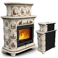 КимрПечь Прованс пристенный двухъярусный Голландия (топка: Ладья-600) (топка: Ладья-600)