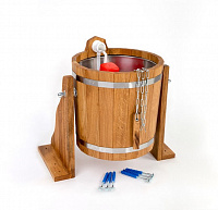 Обливное устройство с нержавеющей вставкой дуб 