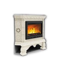 КимрПечь Изразцовая печь Кострома угловой Ваниль (топка: Ладья-700)