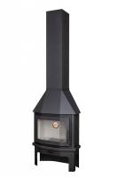 Камин Экокамин Мюнхен пристенно-угловой черный