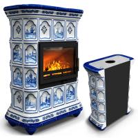 КимрПечь Истра пристенный Голландия (комплектация: Облицовка для топок Ладья-600, Antek)