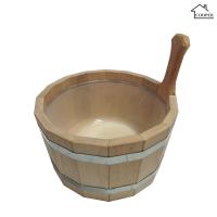 Шайка 5л Cooper одноручная с пластиковой вставкой ольха ШП-5