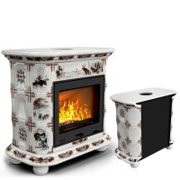 КимрПечь Прованс пристенный Зима в лесу (топка: Ладья-700) (топка: Ладья-700)