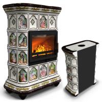 КимрПечь Истра пристенный Усадьба (комплектация: Облицовка для топок Ладья-600, Antek)