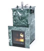 Печь для бани ИзиСтим Сочи в полноценном кожухе Змеевик с боковым подключением