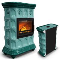 КимрПечь Истра пристенный Волна (комплектация: Облицовка для топок Ладья-600, Antek)