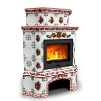 КимрПечь Прованс с дровником угловой двухъярусный Маки (топка: Ладья-700)