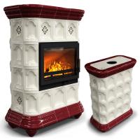 КимрПечь Истра центральный Вишня (комплектация: Облицовка для топок Ладья-600, Antek)