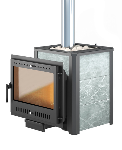 Печь для бани ВЕЗУВИЙ Легенда 16 Панорама "М" талькохлорит