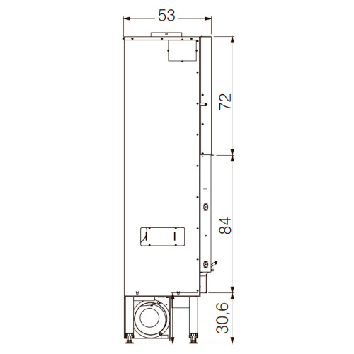 Топка Edilkamin BLOKK 70 N BIANCO (белая футеровка, натуральная конвекция)