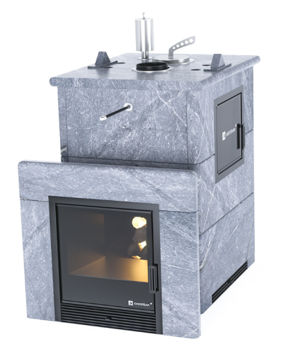 Печь для бани ИзиСтим Анапа М2 в полноценном кожухе Талькохлорит