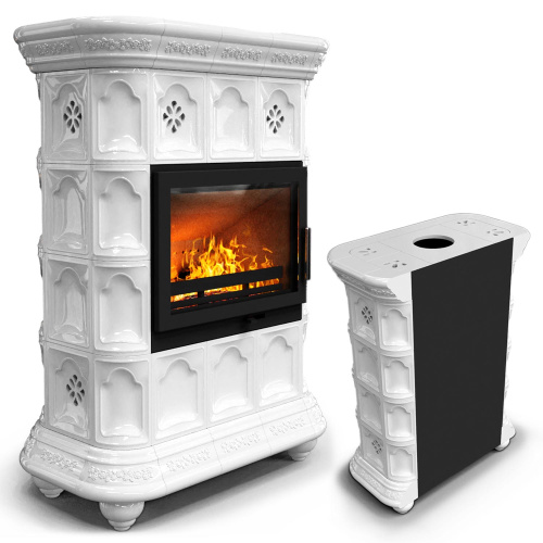 КимрПечь Истра пристенный Белый (комплектация: Ладья-600)