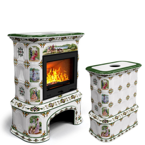 КимрПечь Прованс с дровником центральный Усадьба (топка: Ладья-600)