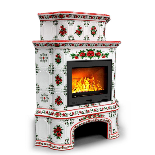 КимрПечь Прованс с дровником угловой двухъярусный Маки (топка: Ладья-600)