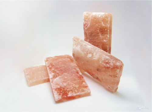 Гималайская соль кирпич 20х10х5 см фактурный с пазом