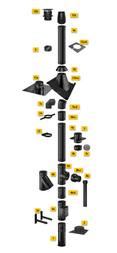 Тройник Schiedel Permeter 45°