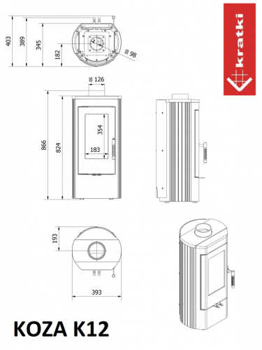 Печь Kratki KOZA K12