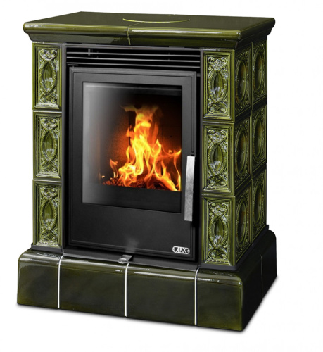 Печь-камин ABX Helvetia KPI, с кафельным цоколем, с допуском воздуха