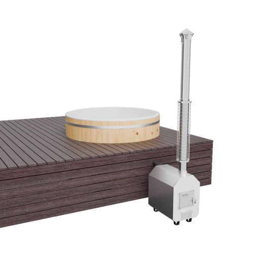 Купель БОНДАРСПА (BONDARSPA) встраиваемая в террасу. Не полное погружение.