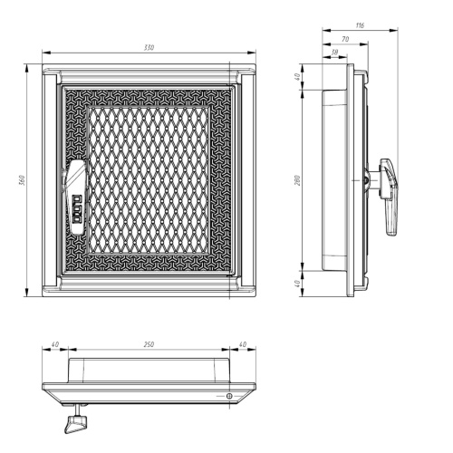 Дверца печная «Арктика» ПроМеталл