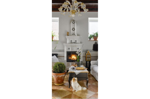 Камин КимрПечь Истра пристенный двухъярусный Голландия