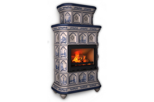 Камин КимрПечь Истра пристенный двухъярусный Голландия