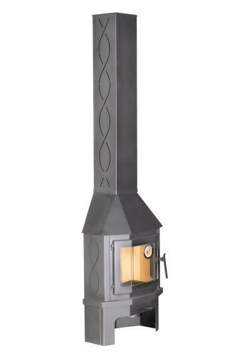 Камин Экокамин Мюнхен пристенно-угловой Компакт графит PKN176К