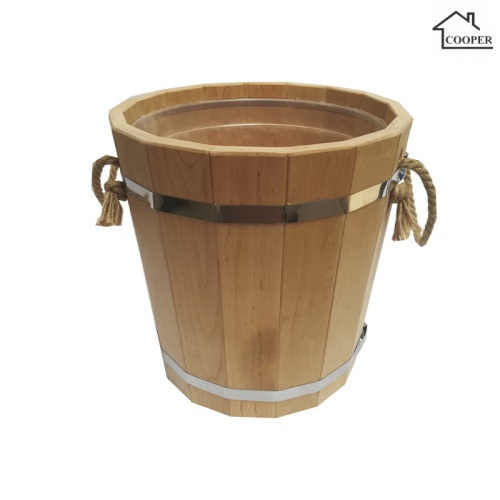 Запарник 20л Бондарь (Cooper) с пластиковой вставкой без крышки ольха ЗДП-20