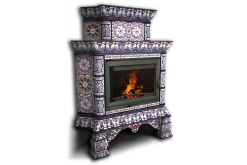 Камин КимрПечь Кострома угловой двухъярусный Март