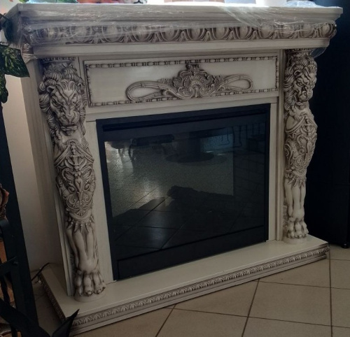 Комплект Портал Royal Flame Виндзор (Windsor) слоновая кость, темная патина + Очаг Dimplex Symphony 30
