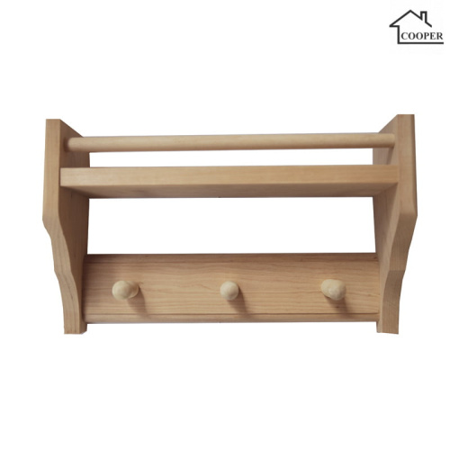 Полка Бондарь (Cooper) 1 уровень 3 рожка ольха М-48