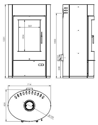 Печь-камин Мета-Бел Дунай 11