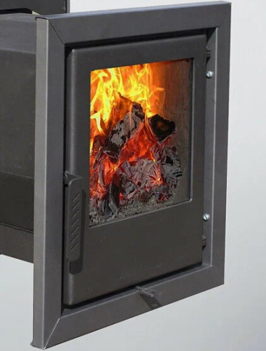 Печь для бани Варвара Паленица укороченная топка стекло