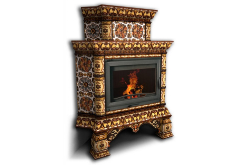 Камин КимрПечь Кострома угловой двухъярусный Октябрь